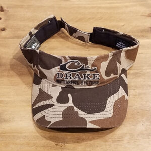 Drake Waterfowl Visor Duck Camo Camouflage One Size Adjustable Brown
